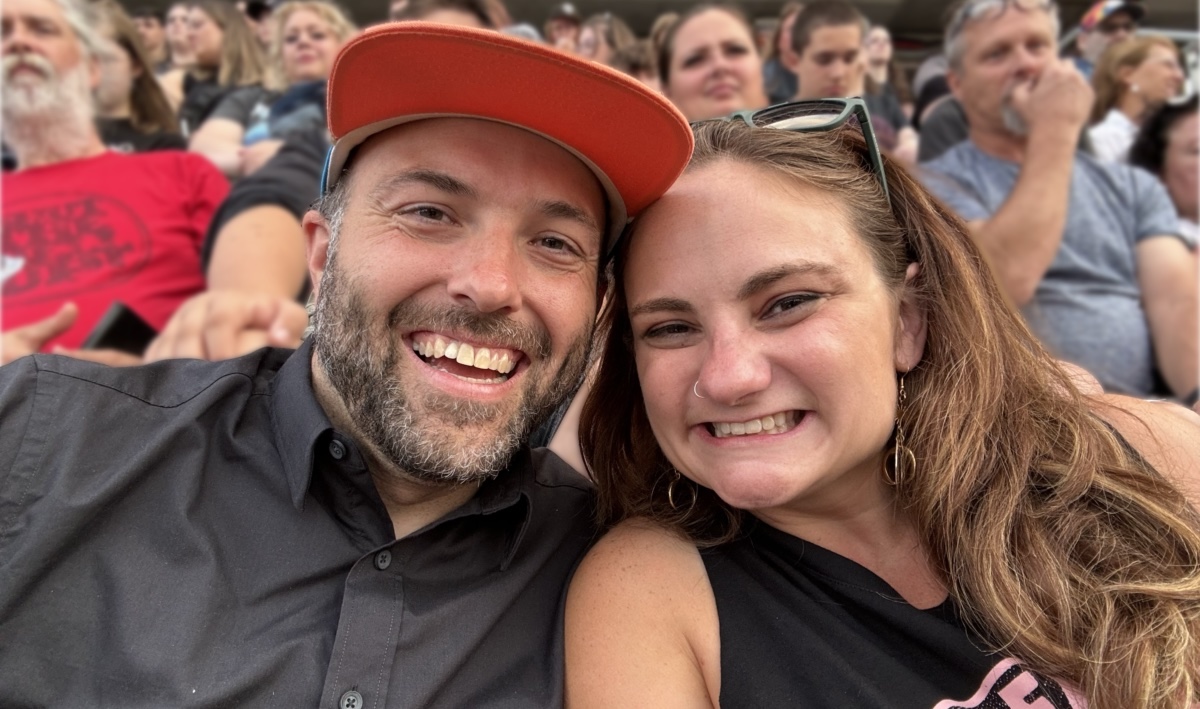 Tim and Shannon at the Green Day show at Target Field, August 2024